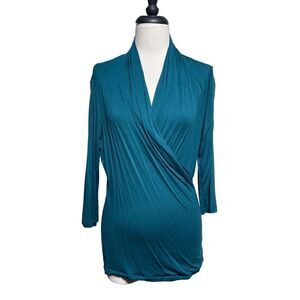 IMAN Sexy 3/4 Sleeve Knit Shirt Blouse Size Small